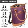 Tirrinia Insulated Wine Gift Bag - Padded 2 Bottle Wine Tote Carrier, Portable Wine Cooler Bag for Party Beach Travel, Gifts Idea - 4 of 4