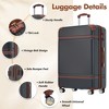 ORRD  Vintage Luggage Set 3-Piece, 24-Inch Hardshell Suitcase with Duffel & Toiletry Bag, TSA Lock Spinner Wheels, Expandable, Black - 3 of 4