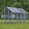 GDFStudio Barlow Modern 111.5" Wood and Metal Outdoor Large Cat House with Waterproof Cover - 2 of 4