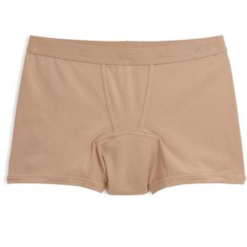 Tomboyx Women's First Line Period Leakproof Bikini Underwear, Cotton  Stretch Comfortable (3XS-6X) Chai X Small
