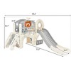 Garvee Slide Set, toddler playground outdoor with Slide, Arch Tunnel, Ring Toss, and Basketball Hoop - 2 of 4