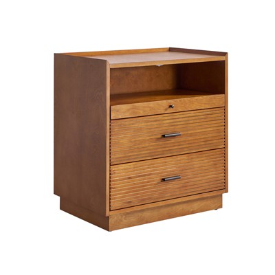 Alcide Nightstand with USB and LED Light| ARTFUL LIVING DESIGN