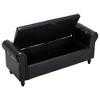 CAVINAS Industrial Rivet Storage Ottoman Bench, Upholstered Ottoman Foot Rest, Button Tufted Ottoman with Hidden Storage, End-of-Bed Bench - 4 of 4