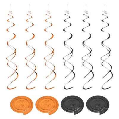 Unique Bargains Party PVC Colorful Hanging Double Spiral Decorations with Hook 20 Pcs