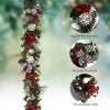 6Ft Prelit Christmas Garland for Mantle, Artificial Garland with 20 LED for Fireplace Stair Railing TV Stand Indoor Outdoor Holiday Decor - 3 of 4