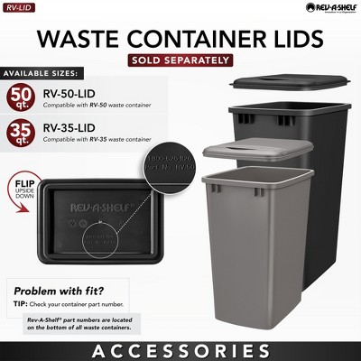 Double 35 Quart Silver Pull-Out Trash Can with Maple Base