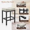 Arceso Counter Height Bar Stools, 24 Inch Saddle Backless Bar Stools Set of 4 for Kitchen Counter, Faux Leather Counter Stools with Black Metal Legs - 2 of 4
