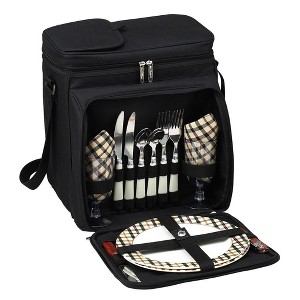 Picnic at Ascot Soft Sided Cooler with Two Person Picnic Set - 1 of 4