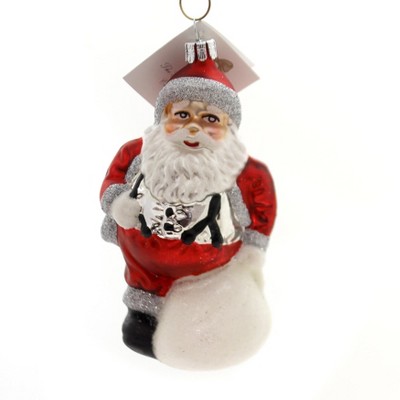 Golden Bell Collection 5.25" Santa With White Bag Ornament Claus Christmas  -  Tree Ornaments