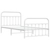 vidaXL White Twin XL Metal Bed Frame with Headboard & Slats, No Mattress, Easy Assembly - 2 of 4
