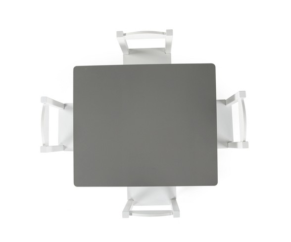 Tot Tutors 4pc Chairs With Inspire Kids Wood Table White/Gray