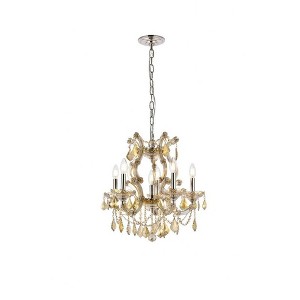 Elegant Lighting Maria Theresa 6 - Light Pendant in  Gold - 1 of 3