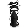 Allegra K Women's Back to College Open Toe Lace Up Chunky High Heels Strappy Sandals - 3 of 4