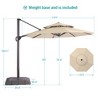 Sonkuki 11Ft Double Top Aluminum Cantilever Patio Umbrella with Base for Patio Deck Garden - 3 of 4