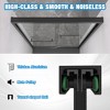 APRILSOUL Matte Black 44-48in*72in Aluminum Frame Double Sliding Shower Door, Bypass Bathroom Sliding Door with Premium Clear Tempered Glass - 4 of 4