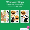 Big Dot of Happiness Jack-O'-Lantern Halloween Window Clings, Reusable Window Sticker Decorations, Halloween Decals Static Clings for Kids Party - 3 of 4