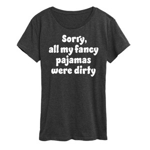 Women's - Instant Message - Fancy Pajamas Dirty Short Sleeve Graphic T-Shirt - 1 of 4