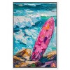 Art Remedy Just a little break Wave Colorful Coastal Wall Art Framed - 2 of 4