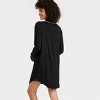 Women's Cloud Knit Notch Collar Long Sleeve NightGown - Auden™ - 2 of 4