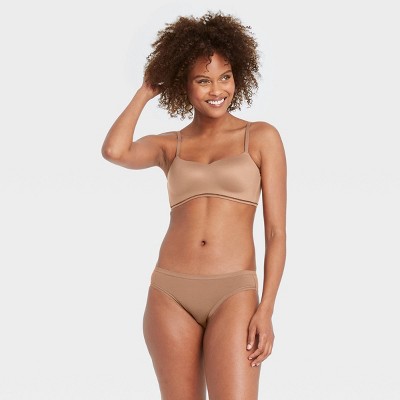 Women's Laser Cut Cheeky Bikini Underwear - Auden™ Caramel L : Target