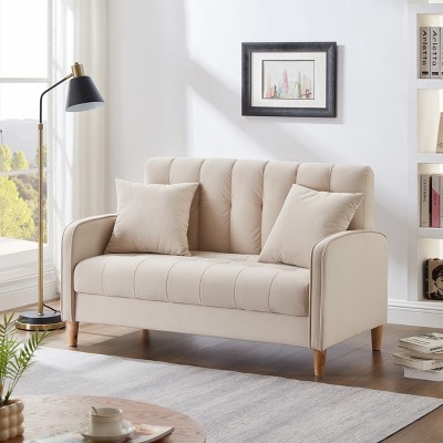 Modern Design Loveseat, Elgant Velvet Upholstered Tufted Sofa Couch for Living Room Department Small Space - ModernLuxe