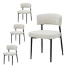 ELJGET Modern Dining Chairs Set of 4, Upholstered Dining Chairs with Curved Backrest,Sturdy Metal Frame - 3 of 4