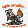 Grillin' and Chillin' Like A Football Villain Youth Crew Neck Short Sleeve Tee - 2 of 2