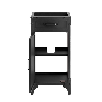 Black Metal and MDF Industrial Bathroom Vanity Cabinet