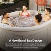 LifeSmart 4-Person Hot Tub, Outdoor Spa with Cover and LED Lights, Circular, Beige - Above-Ground Spa Machine with Accessories for Home and Personal - 4 of 4