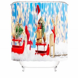 Christmas Toys Shower Curtains for Bathroom Waterproof Fabric Bath Curtain Durable Soft Stylish Bathroom Decor 72x72 Inch - 1 of 1