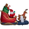 Gemmy Animated Christmas Inflatable Santa in Sleigh, 7 ft Tall, Multi - 3 of 4