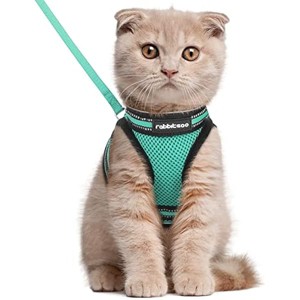 rabbitgoo Cat Harness and Leash Set for Walking Escape Proof, Adjustable Soft Kittens Vest with  Outdoor Vest,Green,L - 1 of 1