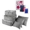 Racxily 9Pcs/Set Clothes Storage Bags Water-Resistant Travel Luggage Organizer Clothing Packing Cubes for Blouse Hosiery Stocking - 3 of 4