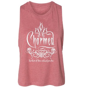 Women's Charmed The Power of Three Will Set You Free Graphic Racerback Tank - Heather Mauve - Small - 1 of 2