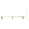 EVERLY JEWELRY | Yellow Plated Sterling Silver Round Cubic Zirconia Station Necklace, 16"+2"-inch - 4 of 4