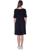 24seven Comfort Apparel Soft Flare T Shirt Dress with Pocket Detail - image 3 of 4