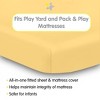 BreathableBaby All-in-One Fitted Sheet & Waterproof Cover, For 39" x 27" Play Yard Mattress (2-Pack), Yellow - 2 of 4