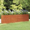 vidaXL Raised Garden Bed - Corten Steel Planter, 126"x15.7"x30.3", Weather Resistant Rusty Brown for Patio and Balcony - 2 of 4