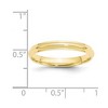 Black Bow Jewelry 2.5mm to 6mm 10K Yellow Gold Half Round Ridged Edge Standard Fit Band - 3 of 4