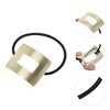 Unique Bargains Elegant Scrunchies Hair Elastic Band Gold Tone Black 1 Pc - 3 of 4