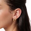 Gold Chunky Hoop Earrings Set for Women, 14K Gold Plated Twisted Huggie Hoop Earring Thick Open Lightweight Chunky Hoop - 3 of 4