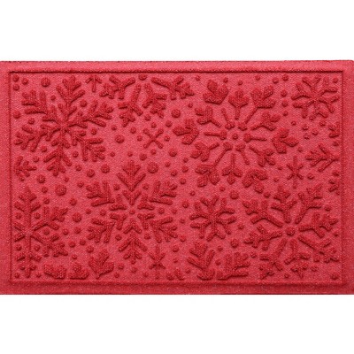 Bungalow Flooring 1'8"x2'6" WaterHog Snowflake Doormat: Winter Holiday Floor Mat, Indoor/Outdoor, Skid-Resistant
