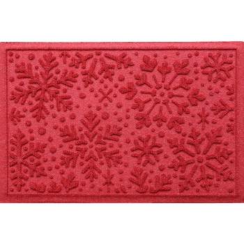 Bungalow Flooring 1'8"x2'6" WaterHog Snowflake Doormat Solid Red
