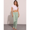 INSPIRE CHIC Women's Elastic Waistband Soft Gym Yoga Cotton Stirrup Pants Leggings - 3 of 4