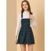INSPIRE CHIC Women's Checks Adjustable Strap Pinafore Overall Suspender Skirt - 3 of 4