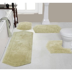 Waterford Collection Cotton Tufted Set of 4 Bath Rug Set - Home Weavers - 1 of 4