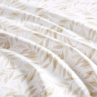 King Tan Leaves Cotton Percale Sheet Set