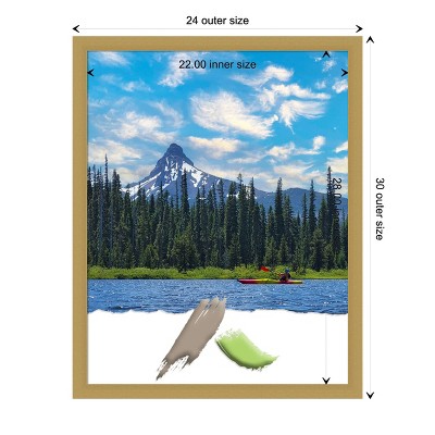 Grace Brushed Gold Narrow Polystyrene Wall Frame 24x30