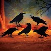 Collections Etc Halloween Raven Garden Stakes with Glow-in-the-Dark Eyes - Set of 5 Black - 2 of 2