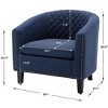 NicBex PU Leather Accent Chair Modern Leisure Armchair with Wood Legs Single Sofa Chair for Bedroom,Living Room - 3 of 4